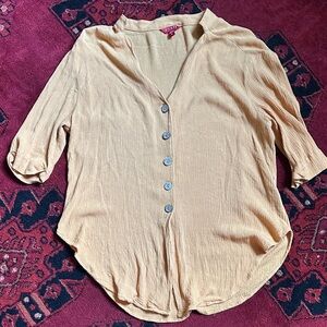 Guess button down pale orange Blouse